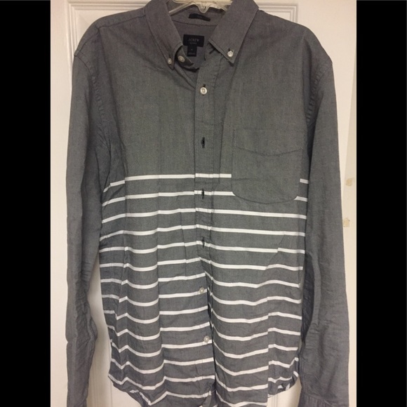J. Crew Other - J. Crew grey and white stripe button down
